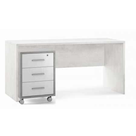 Tavolo Kit Scrivania 160 cm Bianco Moderna da Ufficio Cameretta Porta Pc