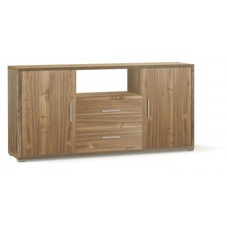 Mobile Credenza 2 Ante 2 Cassetti Noce Contenitore in Legno Tv Soggiorno