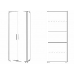 Armadio 2 Ante Noce 180 cm Ufficio Mobile Ripiani Scaffali Cameretta 2