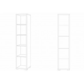 Mobile Libreria Colonna 180 Noce 5 Ripiani Giorno Stretta Studio Legno 2