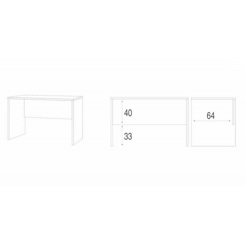 Scrivania Kit 120 cm Noce in Legno Salvaspazio Moderna Ufficio Cameretta
