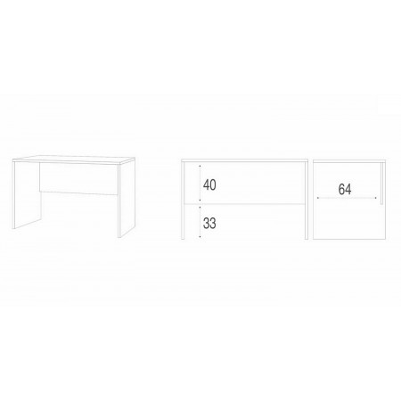 Scrivania Kit 120 cm Noce in Legno Salvaspazio Moderna Ufficio Cameretta