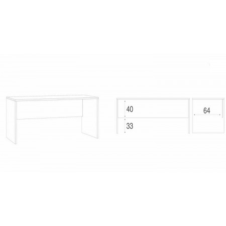 Tavolo Kit Scrivania 160 cm Noce Moderna da Ufficio Cameretta Porta Pc