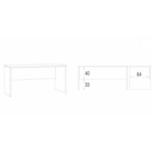 Tavolo Kit Scrivania 160 cm Bianco Moderna da Ufficio Cameretta Porta Pc