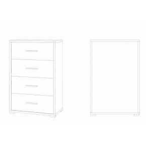 Como Cassettiera Noce 4 Cassetti da Ufficio Camera Documenti in Legno 2