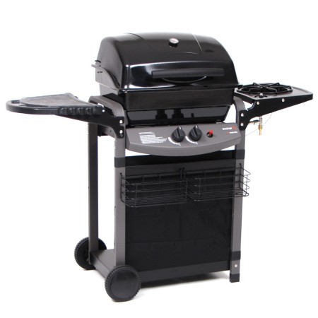 Barbecue Gas 10Kw Piu Saporillo 2 Bruciatori Acciaio Inox 50.6x35.6 Griglia 