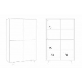 Mobile Cemento Bianco Credenza 4 Ante Armadio Ripiani Soggiorno Ingresso 2