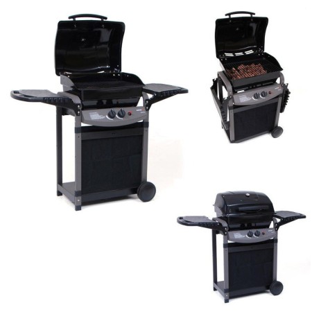 Barbecue Gas 10Kw Piu Saporillo 2 Bruciatori Acciaio Inox 50.6x35.6 Griglia 