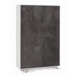 Armadio Credenza Ripiani 4 Ante Soggiorno Bianco Nero Mobile Ingresso