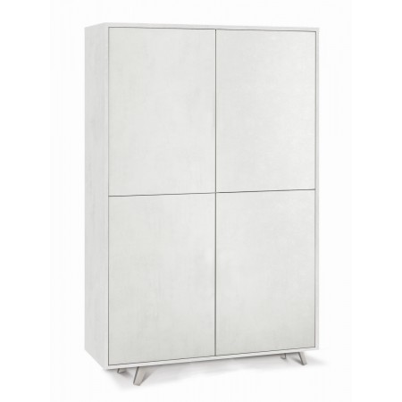 Armadio Credenza Madia Ripiani 4 Ante Soggiorno Bianco Mobile Ingresso