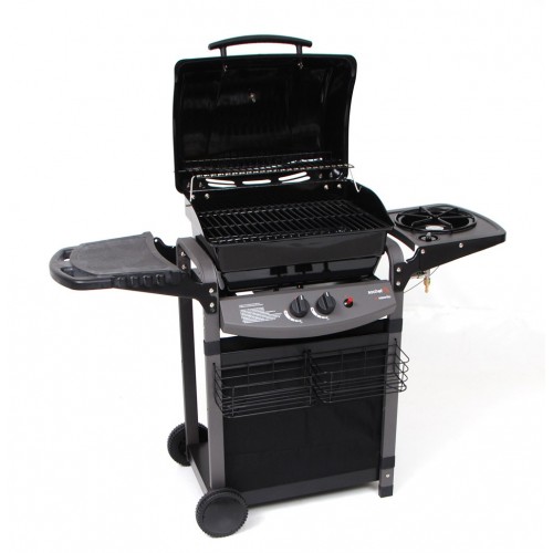 Barbecue Gas 10Kw Piu Saporillo 2 Bruciatori Acciaio Inox 50.6x35.6 Griglia 