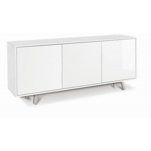 Armadio Bianco Lucido Soggiorno Buffet 3 Ante Madia Credenza Contenitore