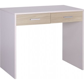 Mobile Scrivania Bianco Olmo 90 cm Cassetti in Legno Salvaspazio Ufficio