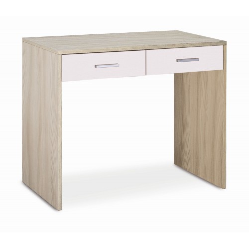 Scrivania Mobile in Legno 90 cm Olmo Bianco Cassetti Uffico Camera Studio