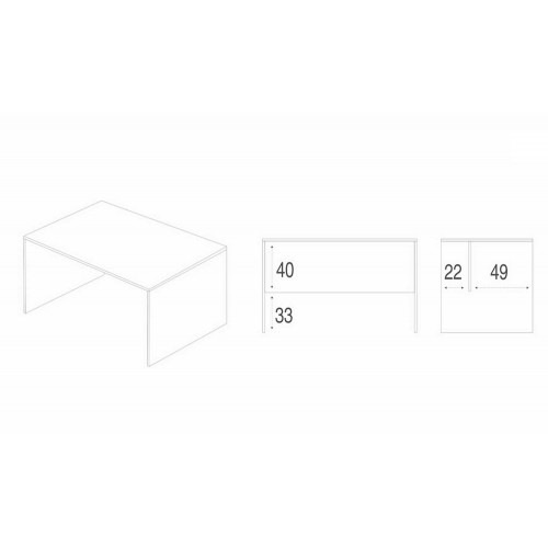 Tavolo Kit Scrivania 120 cm Bianca Piccola Moderna da Ufficio Cameretta Porta Pc | BricoShop24