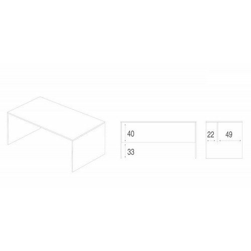 Tavolo Piano Scrivania 150 cm Bianca Grande Moderna Ufficio Cameretta Computer | BricoShop24