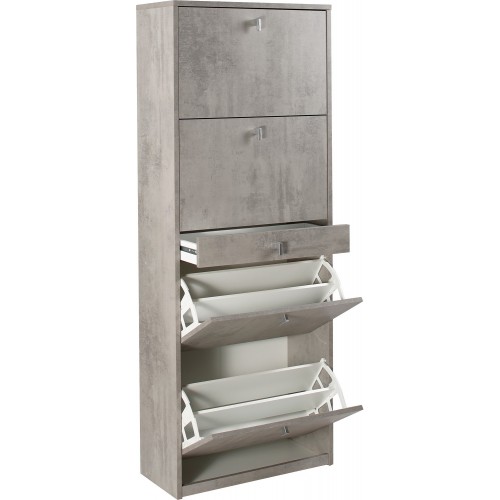 Scarpiera Slim Noce 4 Ante Ribalta Doppia con Cassetto Portascarpe Mobile