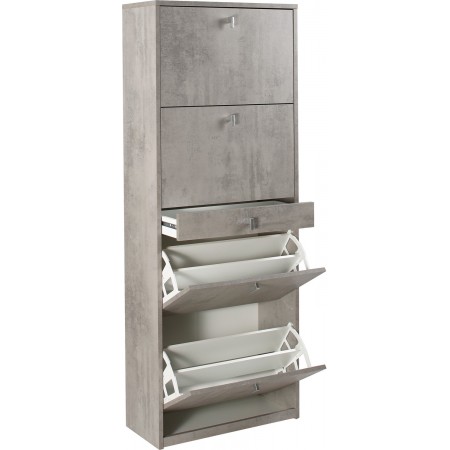 Scarpiera Slim Noce 4 Ante Ribalta Doppia con Cassetto Portascarpe Mobile