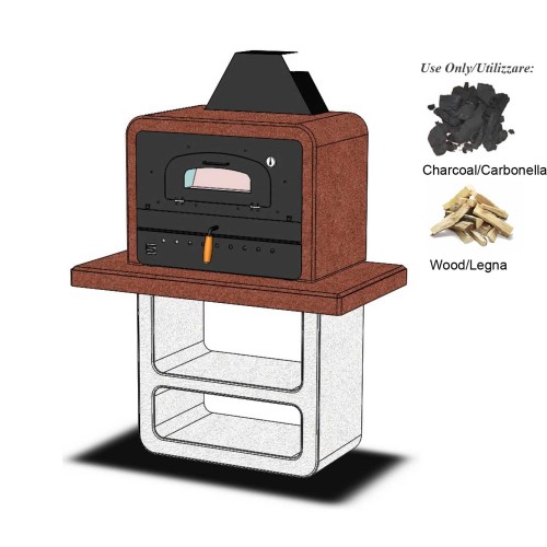 Forno a Carbonella Legna Cucina in Cemento Esterno Componibile Barbecue
