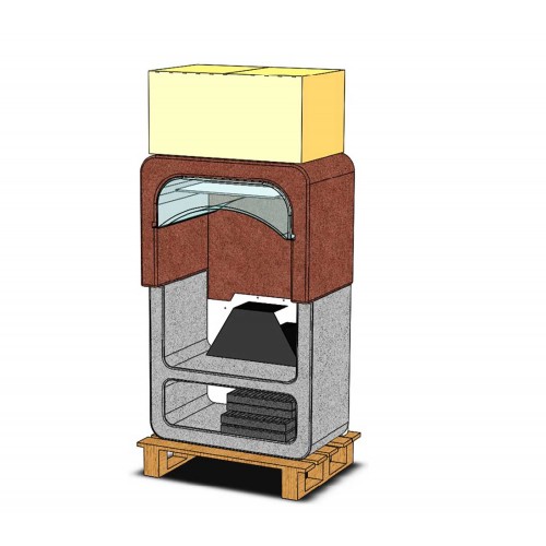 Forno a Carbonella Legna Cucina in Cemento Esterno Componibile Barbecue