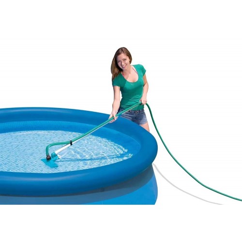 Kit Pulizia Piscina Fuori Terra Fondo Asta Spazzola Aspirante Retino Acqua