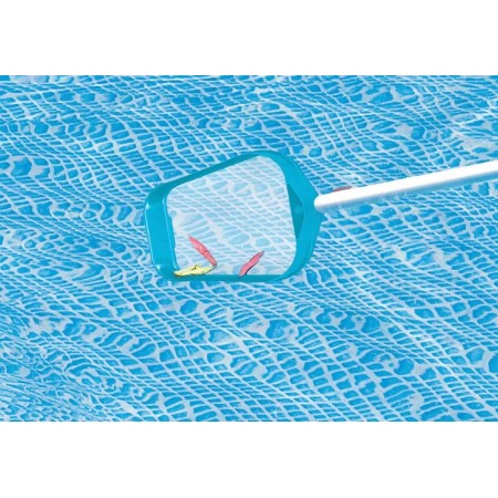 Kit Pulizia Piscina Fuori Terra Fondo Asta Spazzola Aspirante Retino Acqua