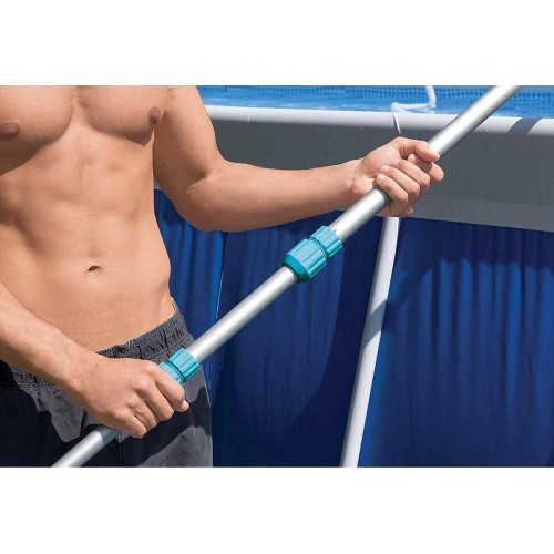 Kit Pulizia Deluxe Piscina Fuori Terra Asta Telescopica Spazzola Retino