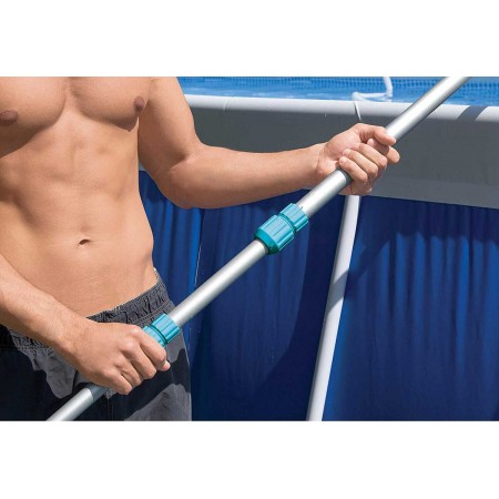 Kit Pulizia Deluxe Piscina Fuori Terra Asta Telescopica Spazzola Retino