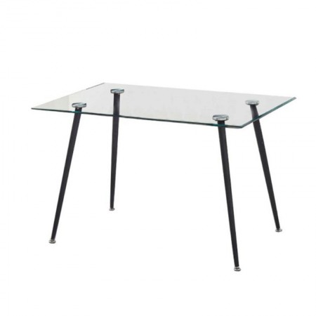 Tavolo in Vetro Cristallo 140x80 da Cucina per Sala Pranzo