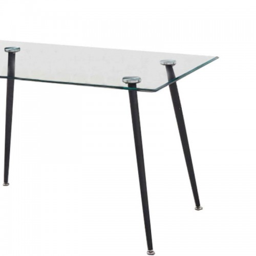 Tavolo in Vetro Cristallo 120x80 Rettangolare da Cucina Sala Pranzo