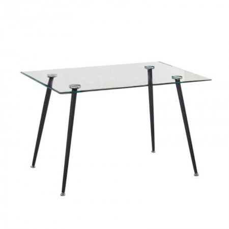 Tavolo in Vetro Cristallo 120x80 Rettangolare da Cucina Sala Pranzo