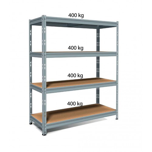 Scaffali ad Incastro in Metallo 4 Ripiani 120x50 Scaffalatura Rinforzata