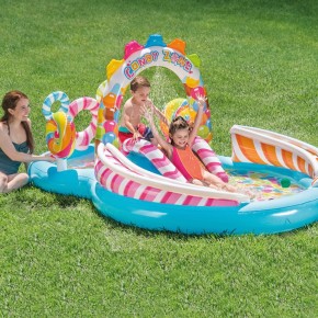 Parco Acquatico Bambini Candyzone Gonfiabile Intex Giardino Gioco Piscina 2