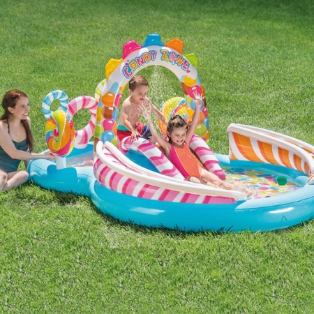 Parco Acquatico Bambini Candyzone Gonfiabile Intex Giardino Gioco Piscina