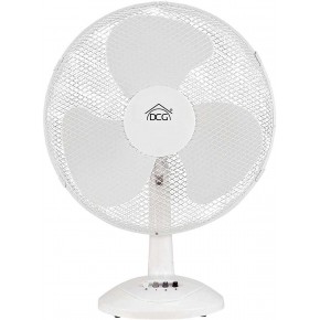 Ventilatore Tavolo Velocità Regolabile Pale Oscillante Orizzontale Bianco