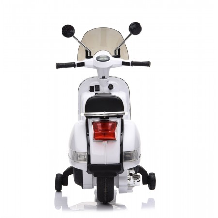 Piaggio Vespa PX 150 Bianca Moto Elettrica da Bambini Batteria 12 V