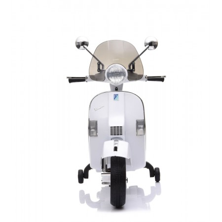 Piaggio Vespa PX 150 Bianca Moto Elettrica da Bambini Batteria 12 V