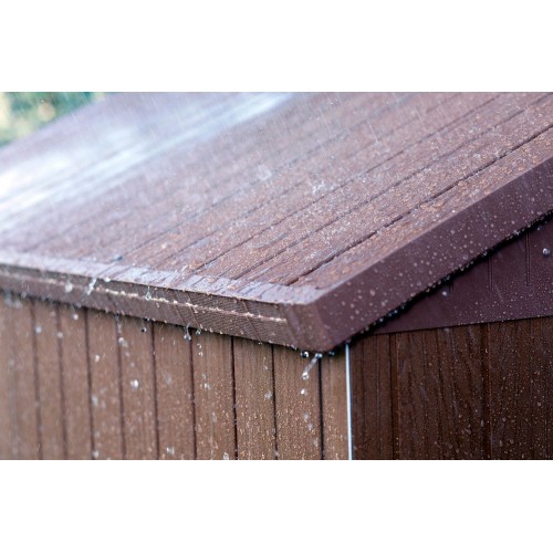 Casetta da Giardino 190x183x221 cm Effetto Legno EVOTECH+ Doppia Porta