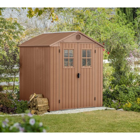 Casetta da Giardino 190x183x221 cm Effetto Legno EVOTECH+ Doppia Porta