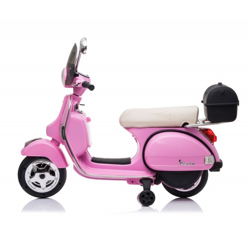 Moto Elettrica per Bambini Piaggio Vespa PX 150 Rosa a Batteria 12 V