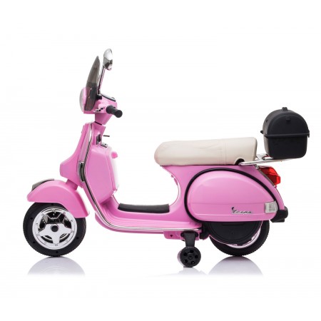Moto Elettrica per Bambini Piaggio Vespa PX 150 Rosa a Batteria 12 V