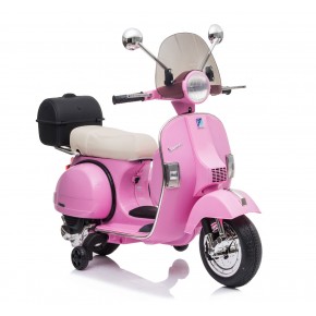 Piaggio Vespa PX 150 Rosa Moto Elettrica da Bambini Batteria 12 V