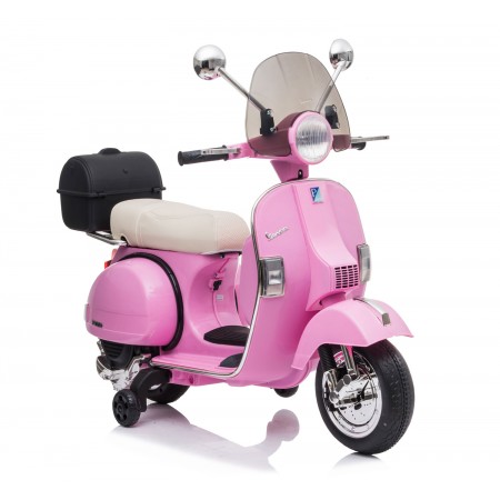 Piaggio Vespa PX 150 Rosa Moto Elettrica da Bambini Batteria 12 V