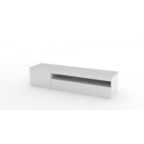 Mobile Bianco Moderno Porta TV 155 Basso Soggiorno con Anta Ribalta Legno 2