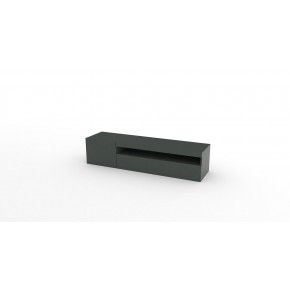 Mobile Moderno Porta TV 150 Basso Antracite Soggiorno Anta Ribalta Legno 2