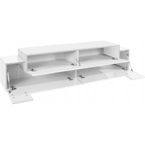 Porta TV Bianco Credenza con Ante a Ribalta 200 Mobile Basso Soggiorno 2