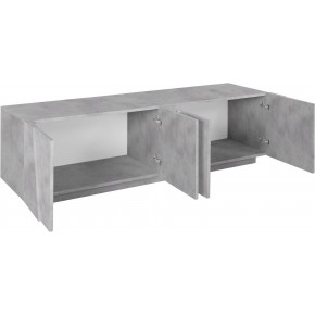 Mobile Moderno Cemento Porta TV 160 Basso Soggiorno Anta Battente Credenza 2
