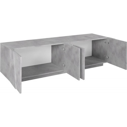 Mobile Moderno Cemento Porta TV 160 Basso Soggiorno Anta Battente Credenza