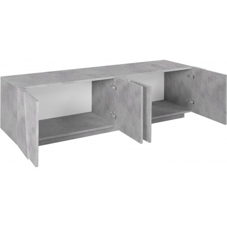 Mobile Moderno Cemento Porta TV 160 Basso Soggiorno Anta Battente Credenza