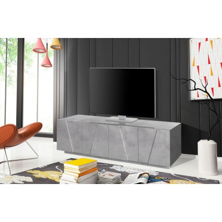 Mobile Moderno Cemento Porta TV 160 Basso Soggiorno Anta Battente Credenza